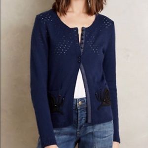 Anthropologie Moth Dark Blue Cardigan